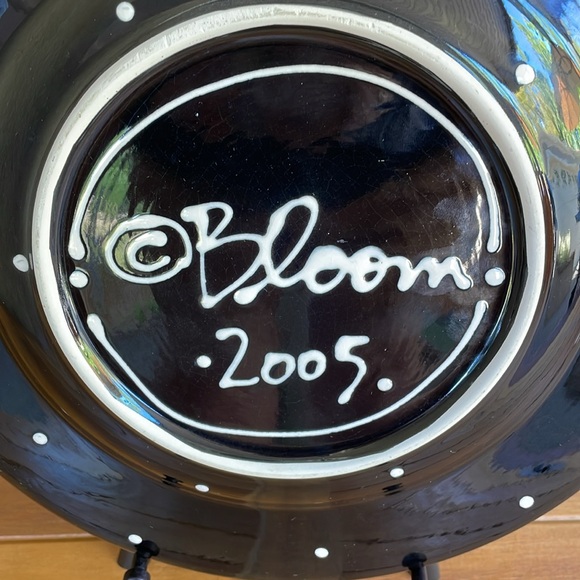 *HOST PICK* 2005 Sharon Bloom Designs 10.5” hand-painted/glazed plate,black cats - Picture 7 of 7